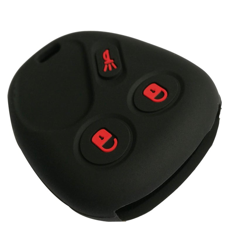 Coolbestda 2Pcs Rubber 3buttons Key Fob Protector Remote Skin Cover Case Keyless Entry Jacket for LHJO11 Chevrolet Chevy Sivlerado 1500 2500 Equinox Tahoe Suburban GMC Sierra Yukon Cadillac Escalade - Image 3